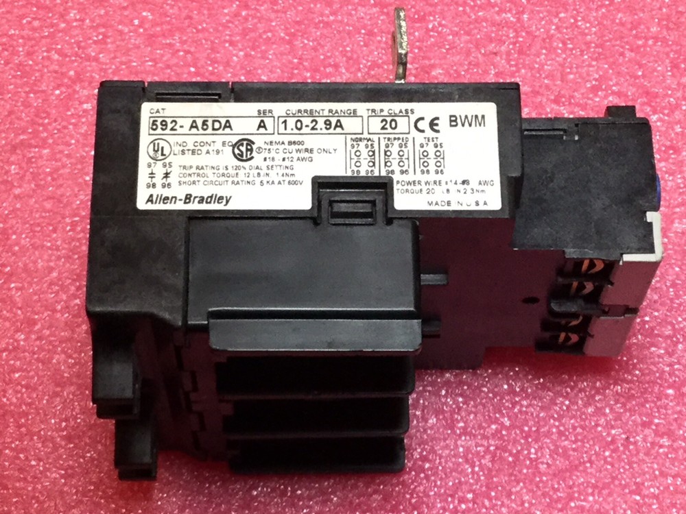 Allen Bradley 592-A5DA Overload Relay