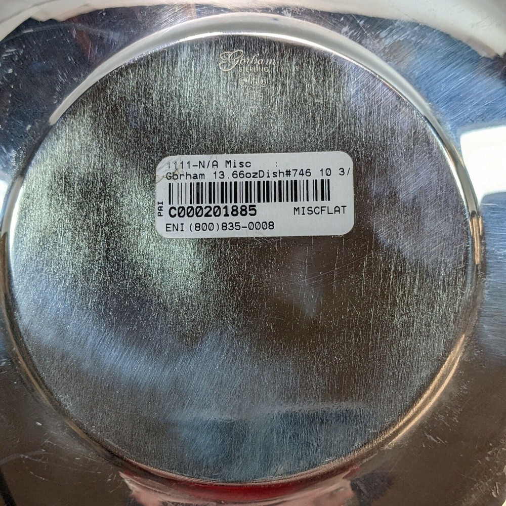 Gorham Sterling Silver Dish 10 3/8" Diameter #746