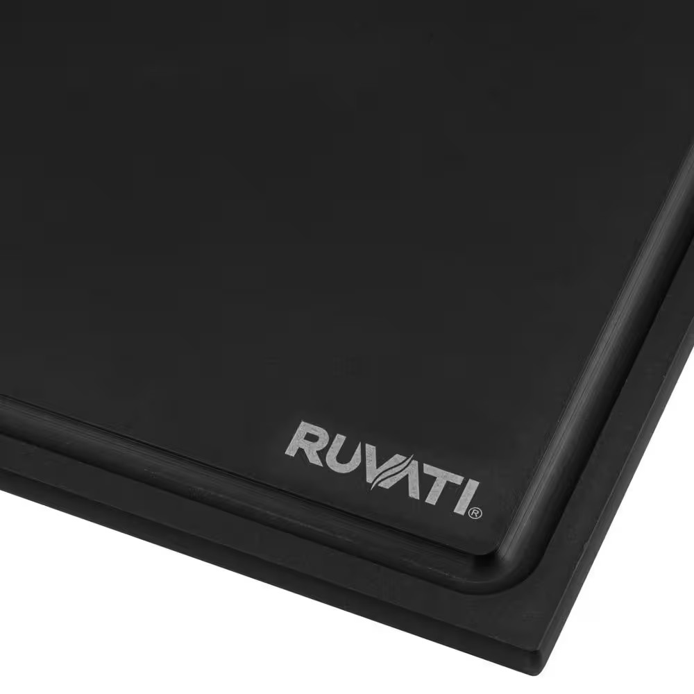 Ledgefit 17 In. X 11 In. Rectangular Matte Black Granite Quartz Composite Replac