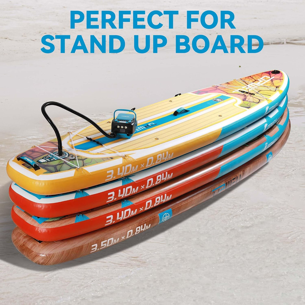 16PSI Rechargeable Paddle Board Pump with Auto-Off & Deflation Function