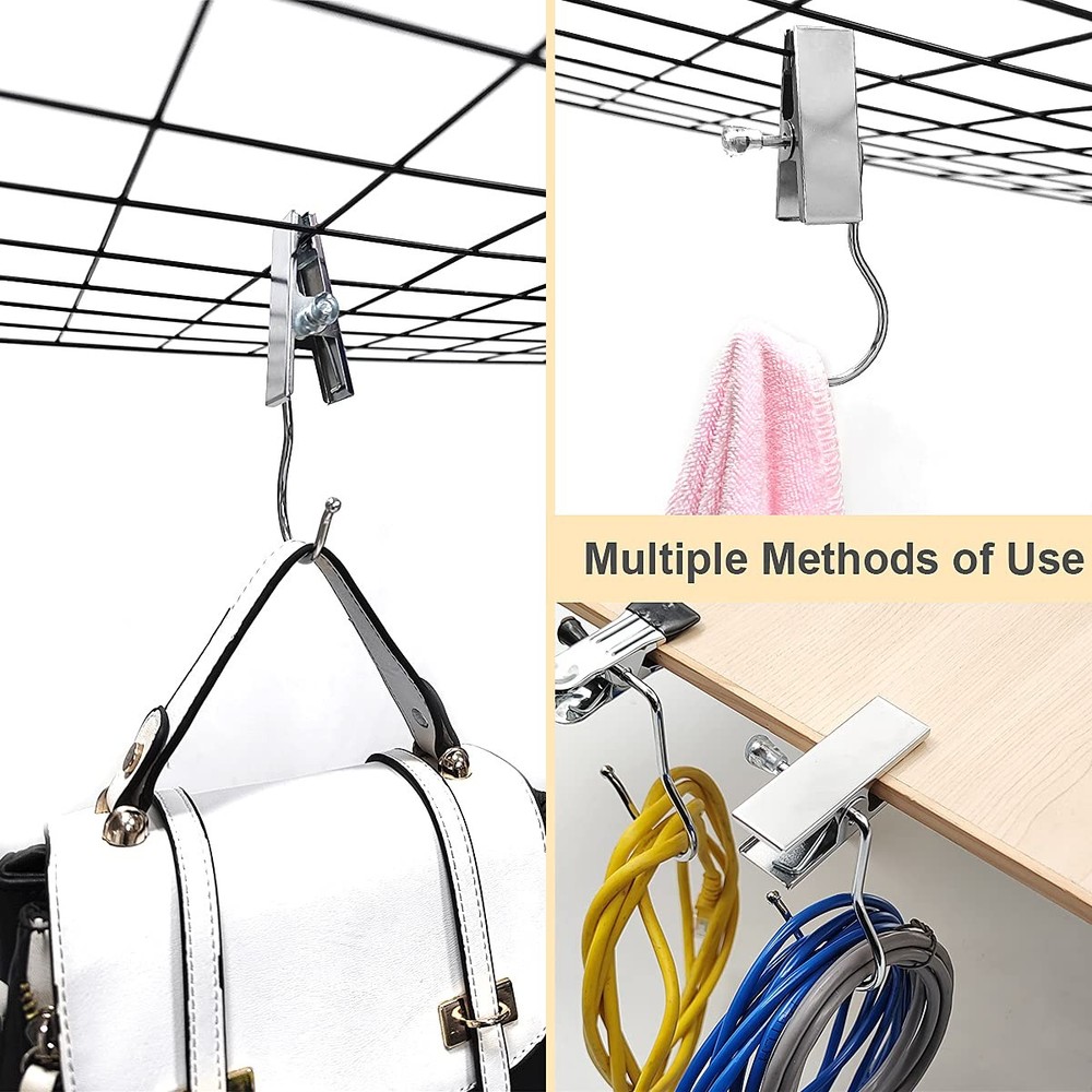 Boot Hanger Clips Hooks - 8 Pack Laundry Hook Hanging Clothes Pins Portable S...