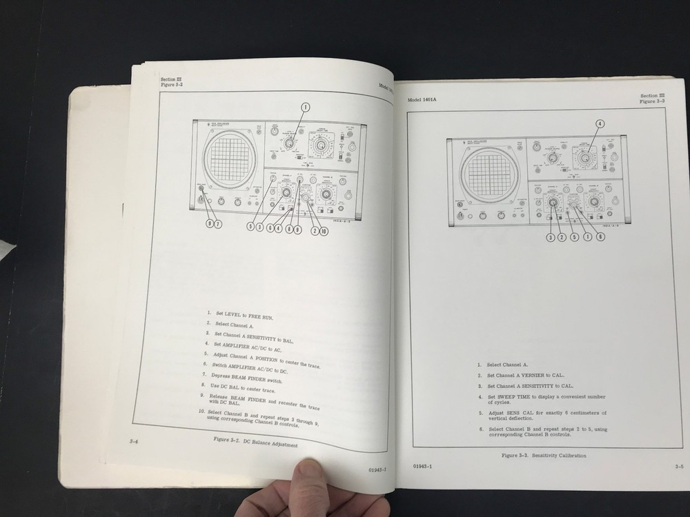 HP 1401A Dual Trace Amplifier Operating & Service Manual