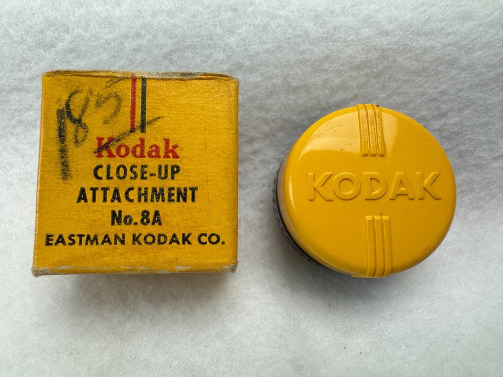Kodak Close-Up Attachment 8A Camera 20.5mm Original Box 13/16" Plastic Case