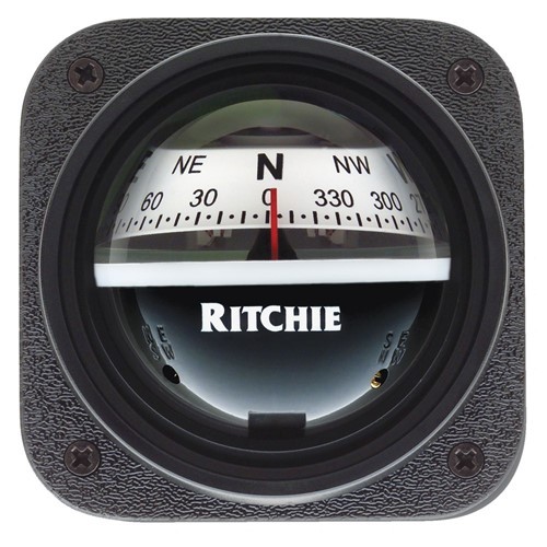 Ritchie V-537W Explorer Compass - Bulkhead Mount White Dial