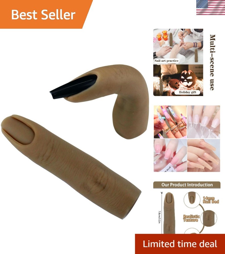 Versatile Silicone Finger for Manicure Practice - Great Gift for Nail Starters
