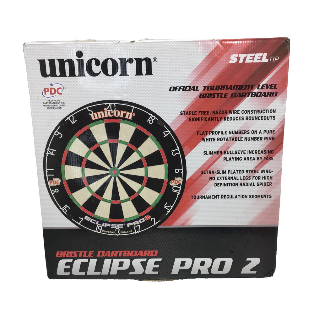 NEW Unicorn Eclipse Pro 2 Dartboard Bristle Dart Board
