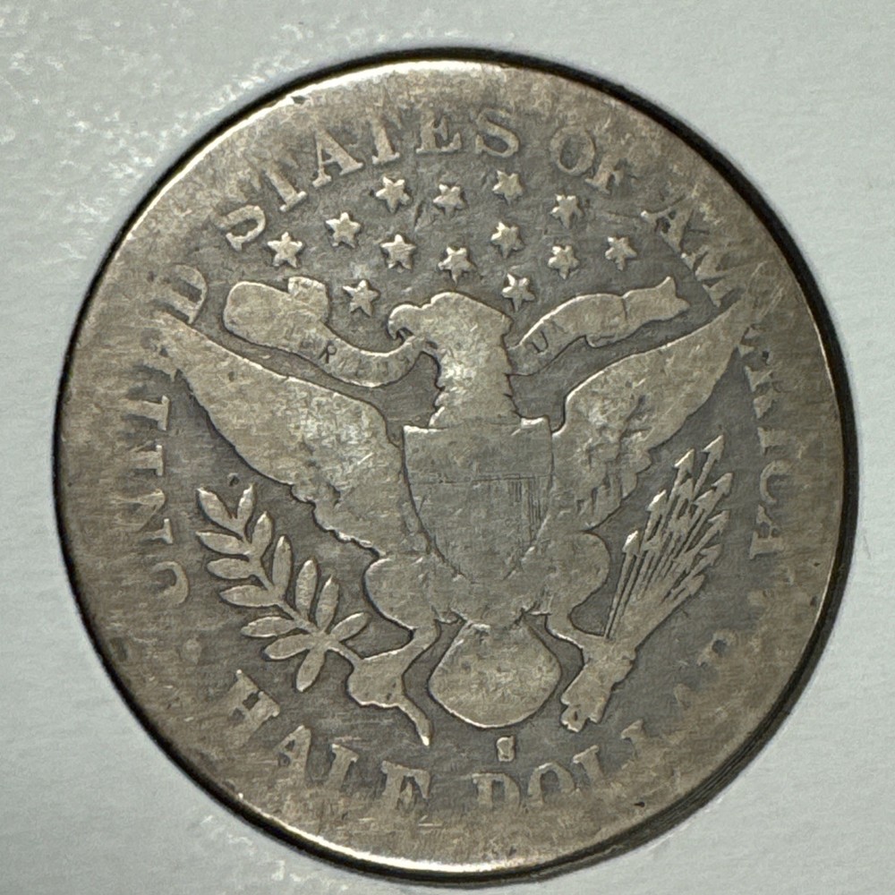 1896-S Barber Half Dollar