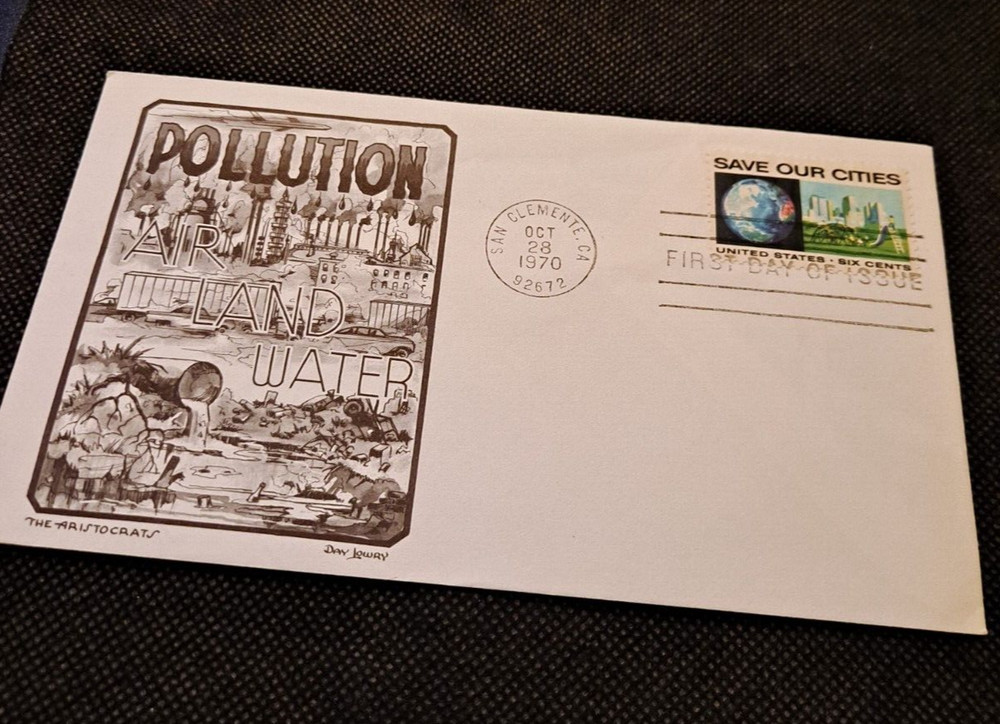 POLLUTION FIRST DAY OF ISSUE STAMP! e9354UXX