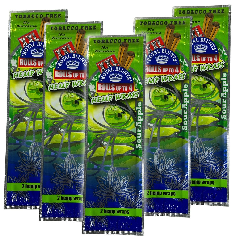 XXL Royal B Wraps - Sour Apple - 5 Packs