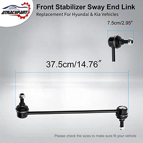 Sway Bar Front Stabilizer Bar End Link Compatible With Hyundai Santa FE 2007