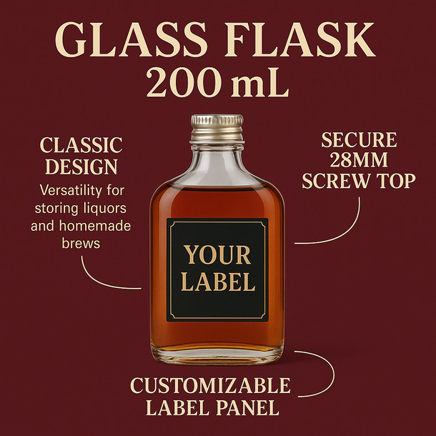 LD Carlson Glass Flask 200 mL - Single