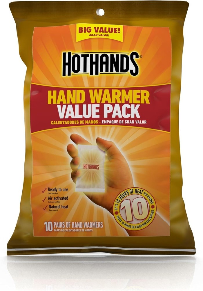 Compact Beige Hand Warmer Pack – 10 Single-Use Warmers for Camping & Emergencies