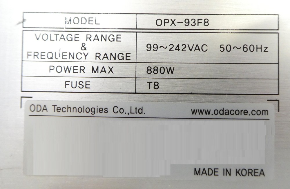 ODA Technologies OPX-93F8 4-Channel Adjustable Power Supply Stack Surplus