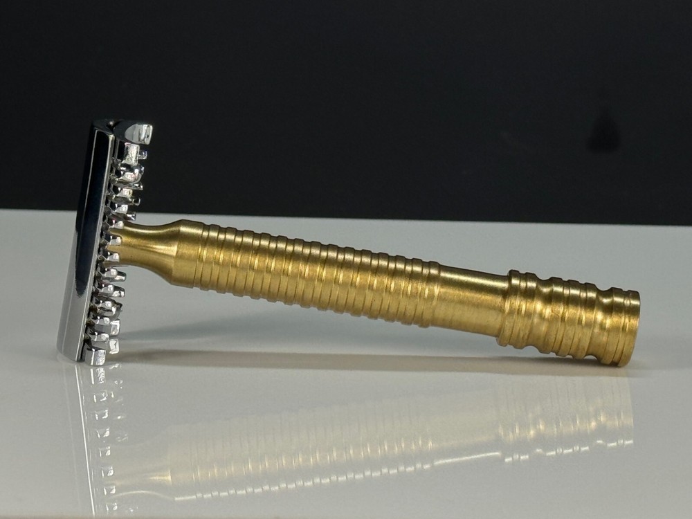 Vintage Collection Solid Brass CNC Handel Classic Shaving Razor 79BR,