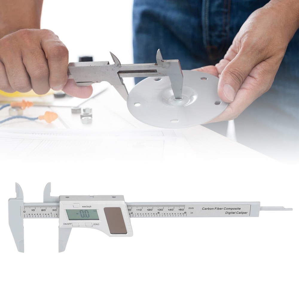 Solar Calipers Solar Plastic Caliper 0‑150mm Electronic Digital Display GD AC