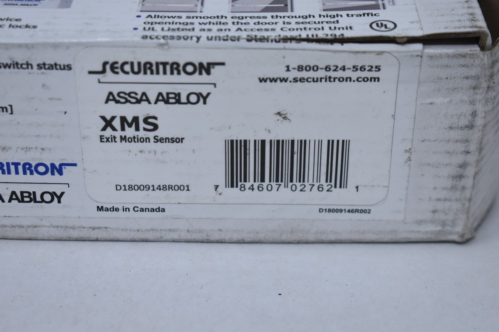 Securitron XMS Exit Motion Sensor Passive Infrared 12/24 VDC Assa Abloy