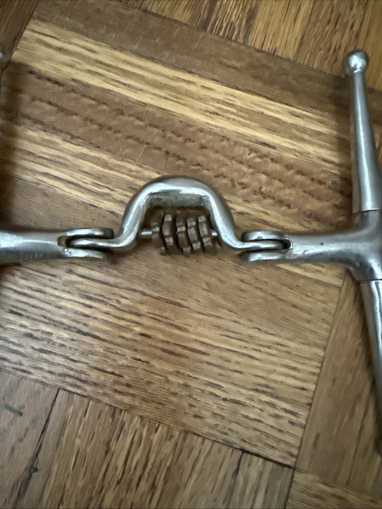 Full Cheek Copper Roller Single Joint Snaffle Bit 5”