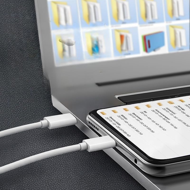 Smays Type USB C to Micro Cable Data Sync and Charging Charger White