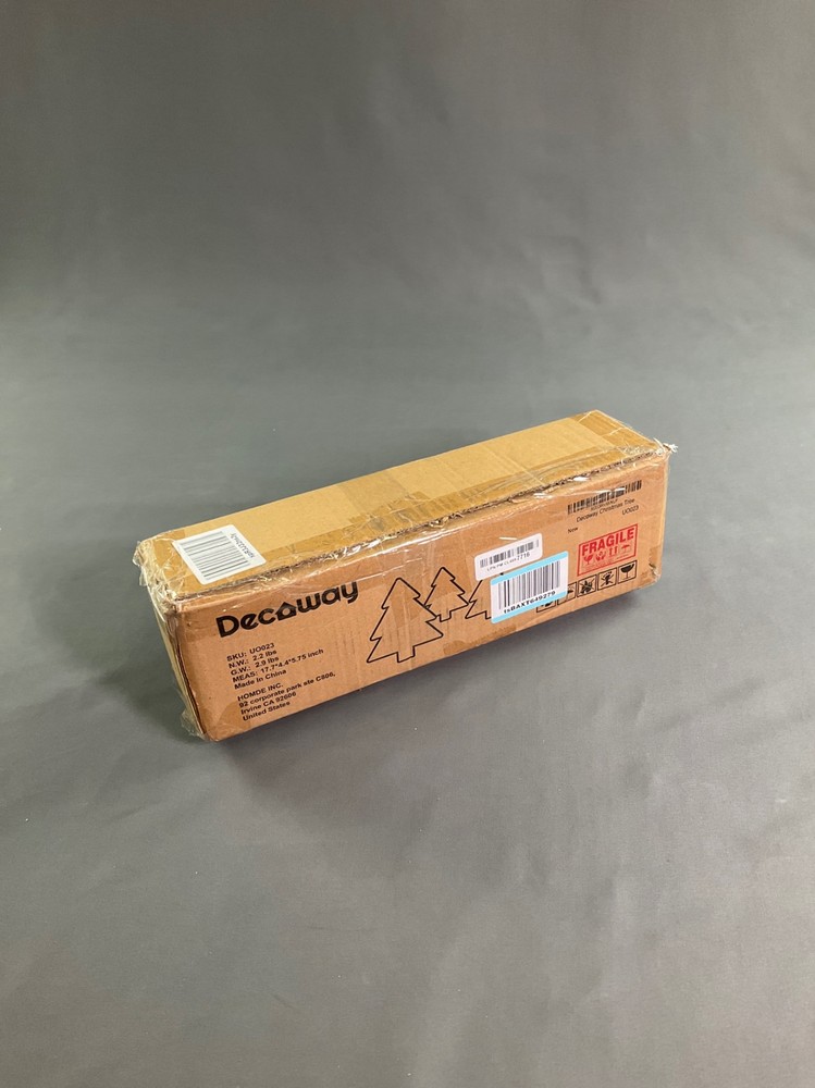 Decoway Pre-Lit Artificial Christmas Tree, Warm White Lights, Includes Stand, 4