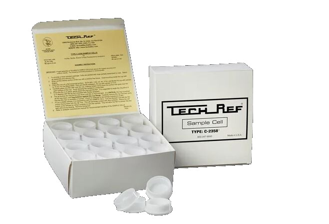 TECHREF™ C-2358 Sample Cups/Cells, 48mm, Single Open Ended Original Box BLK1011