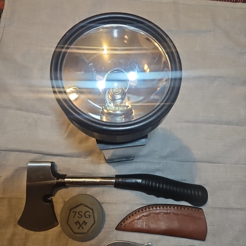 Coleman Camping Bundle Lamp, Knife, Hatchet and Sharpner