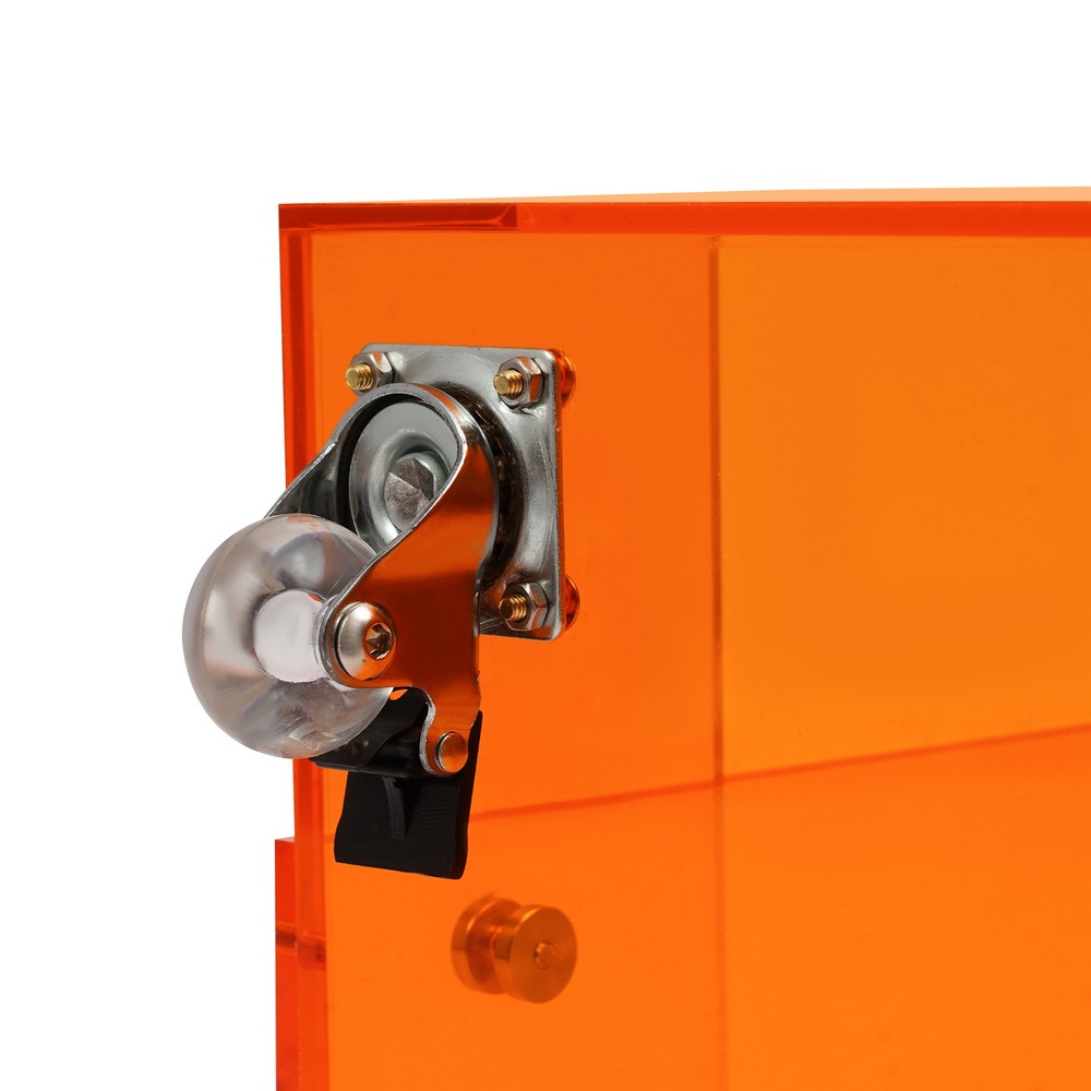 Acrylic Side Table Free Standing Storage Rack with Wheels Modern Bedside Table