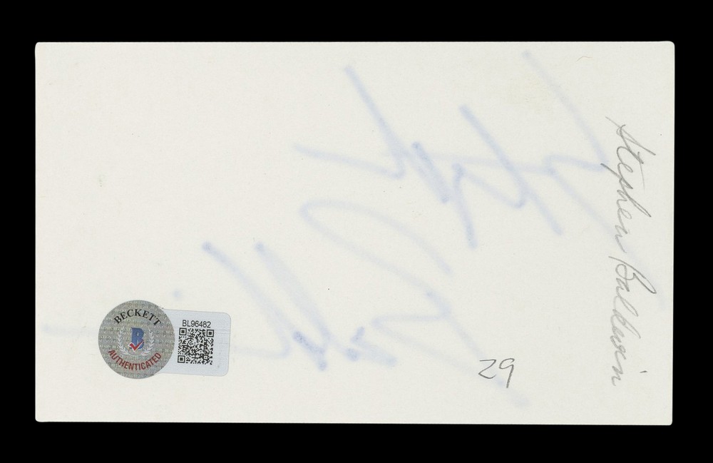 Stephen Baldwin The Usual Suspects Authentic Signed 3x5 Index Card BAS #BL96482