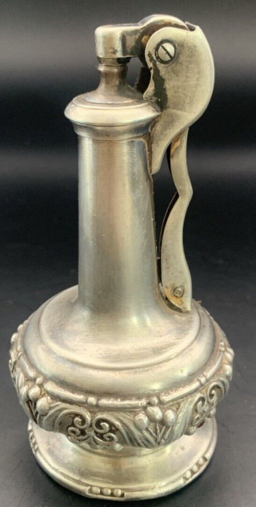 Vintage Ronson Silver Plated Table Lighter Decanter 1940 / 1950 Working