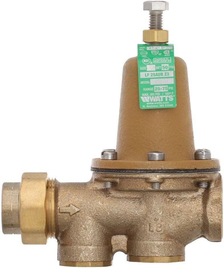 Watts LF25AUB-Z3 Pressure Reducing Valve, Lead‑Free, Adjustable - 0009257