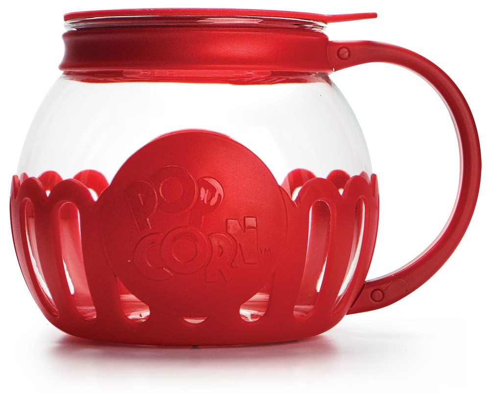 Tasty Microwave Popcorn Maker 1.5 Qt Red