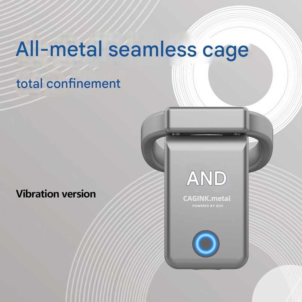Male Chastity Cage AI Function APP Remote Control Bluetooth Lock With Vibration
