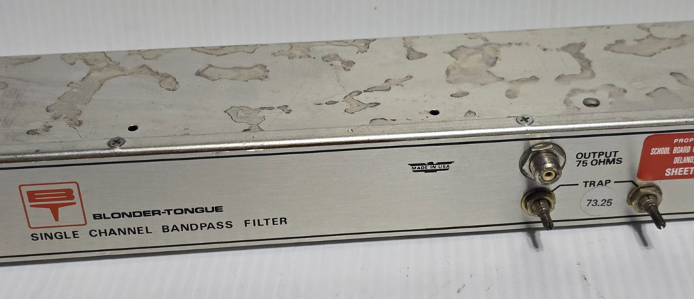 Blonder Tongue BPFa Single Channel Bandpass Filter, Untested!