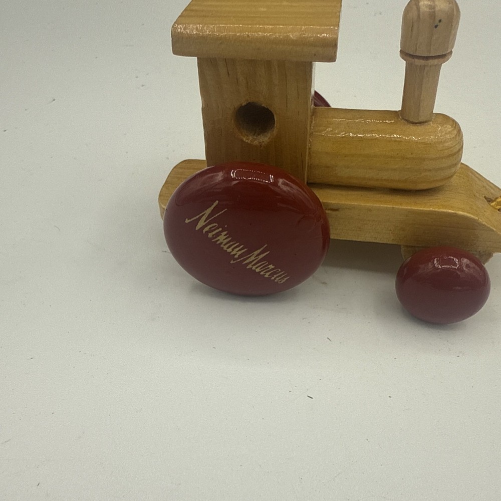 Vintage Neimann Marcus Wooden Pull Toy Train