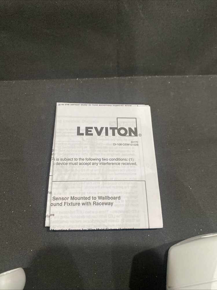 Leviton OSW12-M0W Multi-Tech Wall Mounted Occupancy Sensor Motion - Open Box