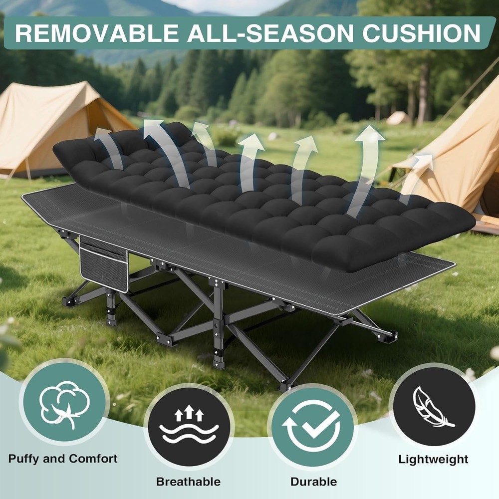 Compact Foldable Sleeping Cot - Waterproof & Lightweight for Adventurous Sleep