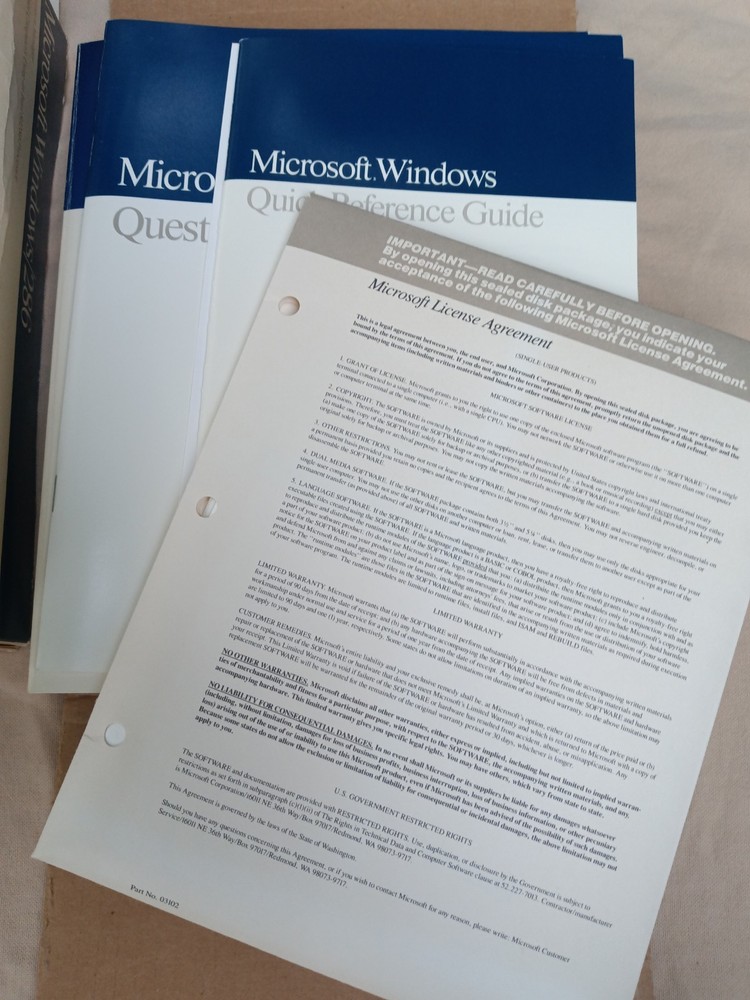 Microsoft Windows/286 Version 2.11 Operating System 5.25"