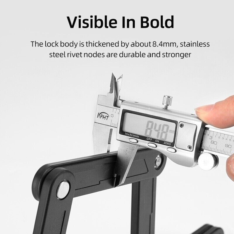 ROCKBROS Folding Bike Lock with Mount,Heavy Duty AntiTheft 4-Digit Foldable Lock
