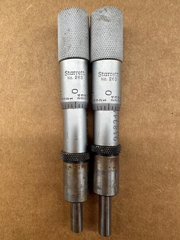 2PCS Starrett No. 263R Micrometer Head