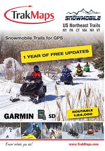 TrakMaps Snowmobile US Northeast - Garmin GPS Map