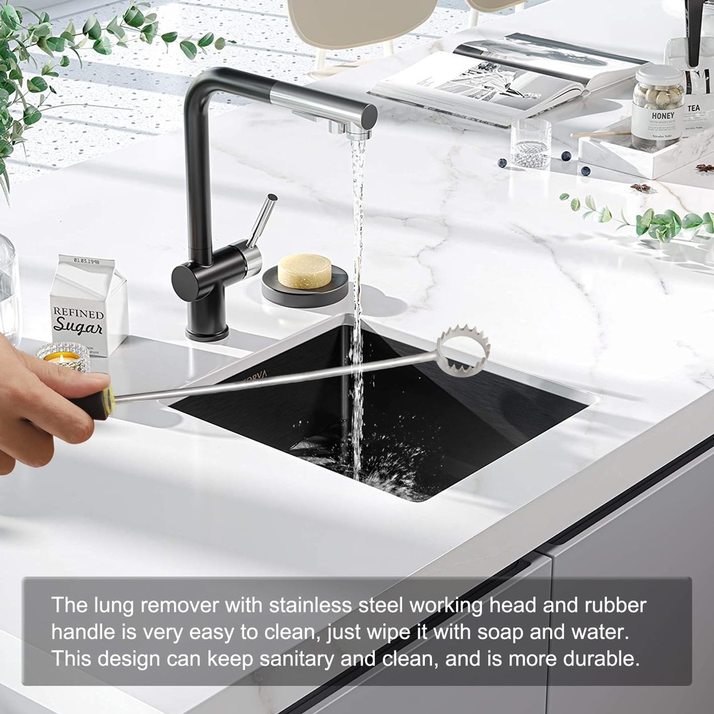 Stainless Steel Lung Remover, Rubber Handle, Comfortable Grip, Efficient,...