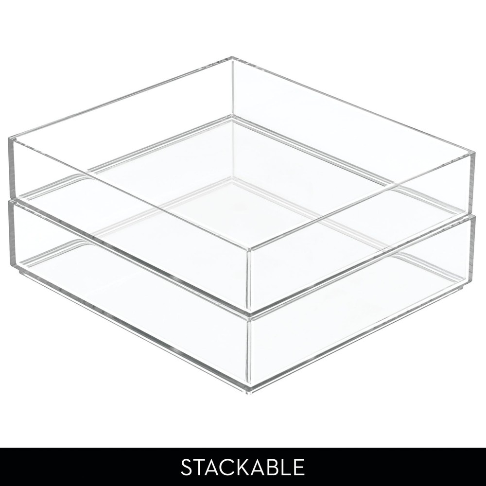 iDesign Stackable Makeup Drawer Organizer Tray - Vanity Organizer or Desk Org...
