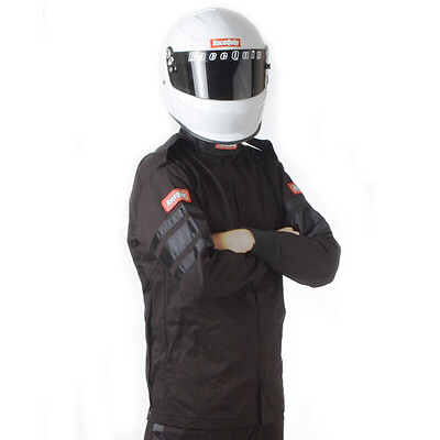 Racequip 111002 Black Jacket Single Layer Small