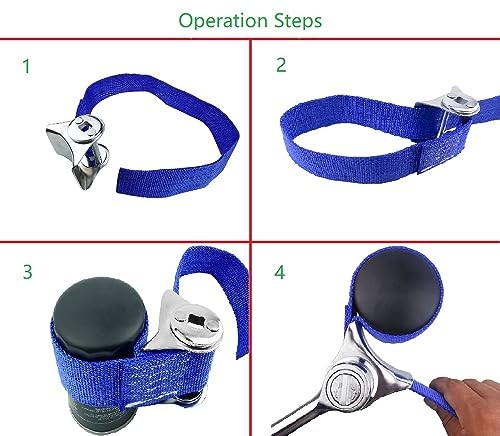 Adjustable Strap Wrench Oil Filter Removal Tool