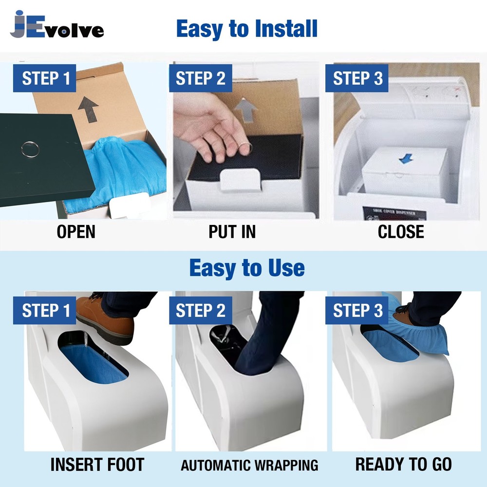 JEVOLVE 400 Pcs Disposable Shoe Cover Machine Refill