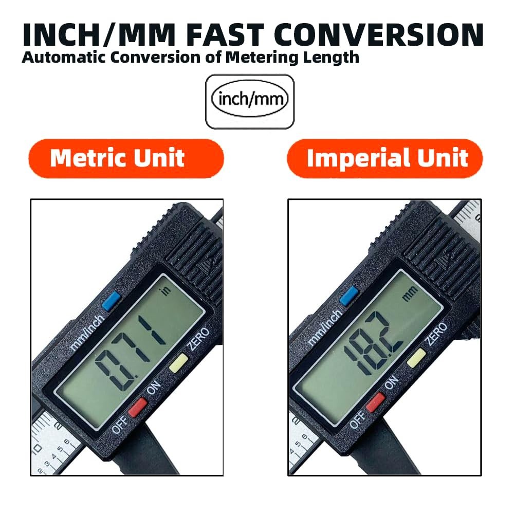 Digital Calipers-150mm/ 6” Electronic Micrometer Caliper Measuring Tool with ...