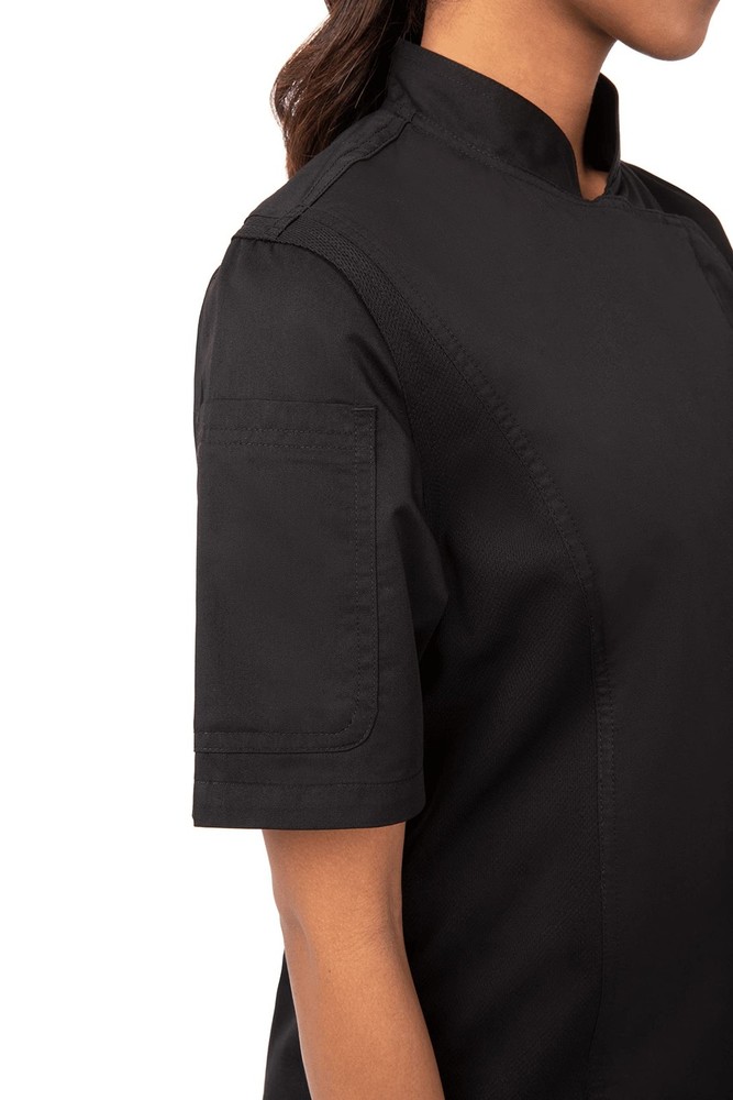 Chef Works Women's Springfield Chef Coat Medium Black