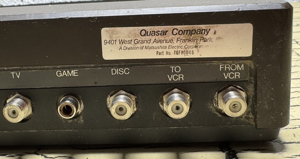 VTG Quasar Solid State Amplifier Video Controller Center Model VE581UN Untested