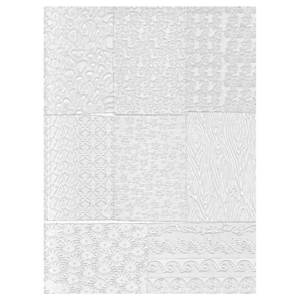 PMC Silver Clay Textured Titles, 8 Embossed Plastic Patterns Pack