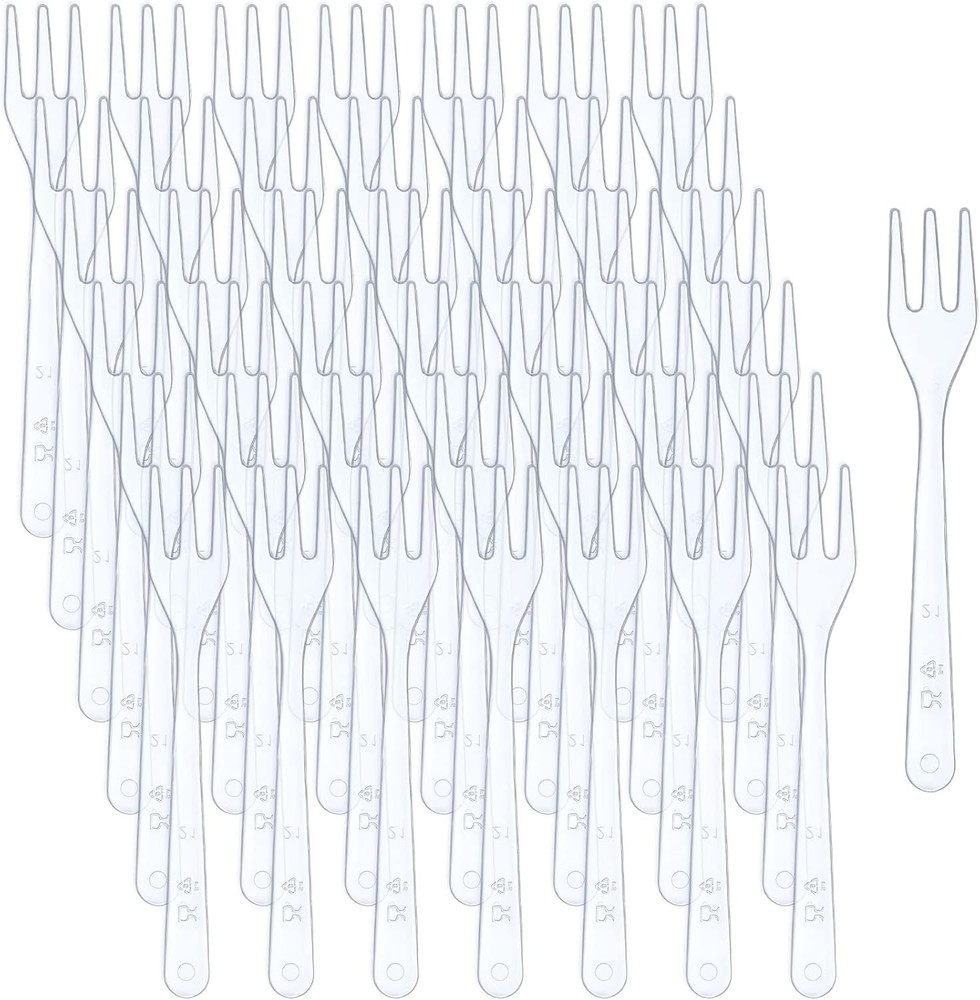 Plastic Mini Forks Tiny Small Disposable Appetizer Cotail
