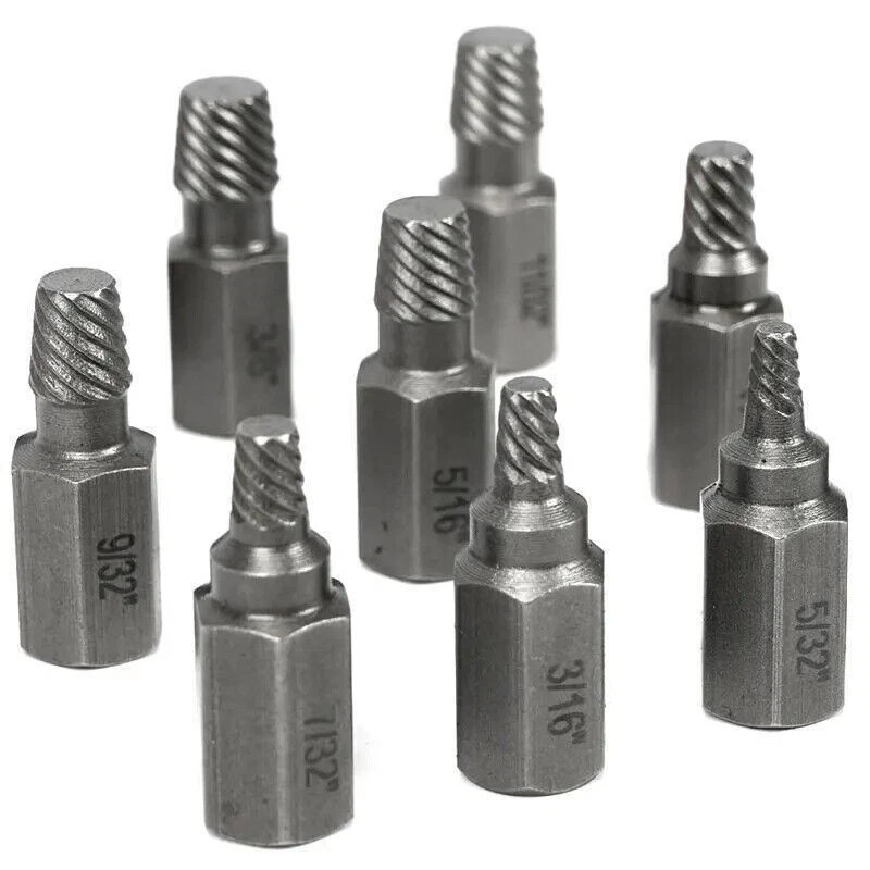 Multi-Spline Screw Extractor Set Hex Head Bit Socket Wrench Bolt Remover 25Pcs